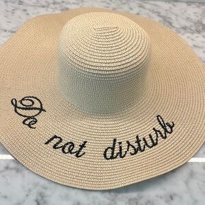 Chic Tan Sun Hat with Black Embroidery